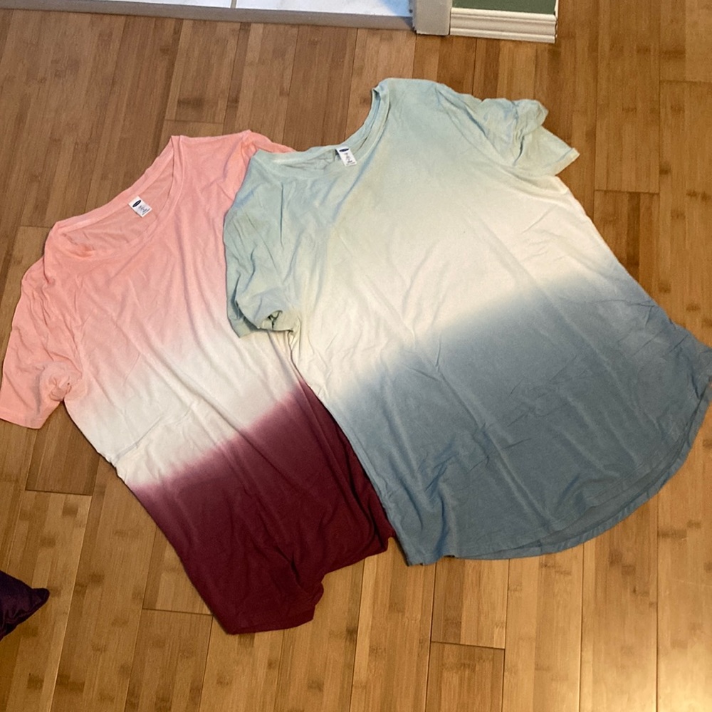 2pk Old Navy Luxe Short Sleeve T-Shirts Tall Size L Like New